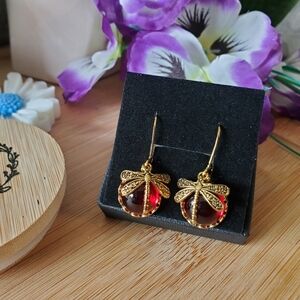 Dragonfly  Moon Stone Earrings
